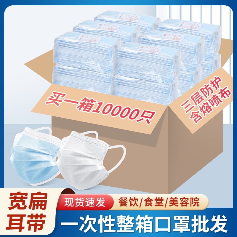 厂家直供口罩防尘防工业粉尘一次性三层2000只整箱批发非餐饮专用