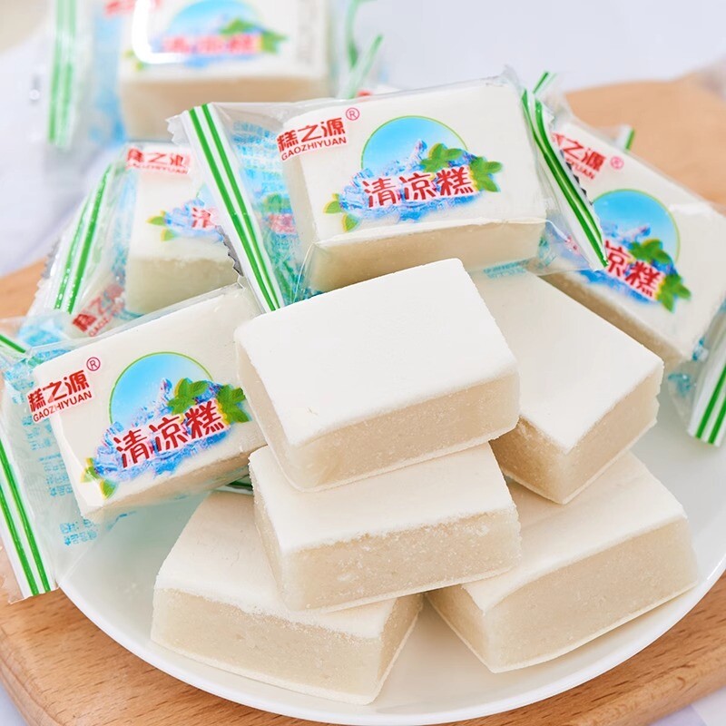 薄荷味糕清凉糕潮糕湖南特产老式传统手工点心糯米糕早餐儿时零食