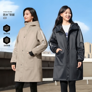 罩衣女新款冬装防水防油工作服上班专用年轻男款加绒大人外穿围裙