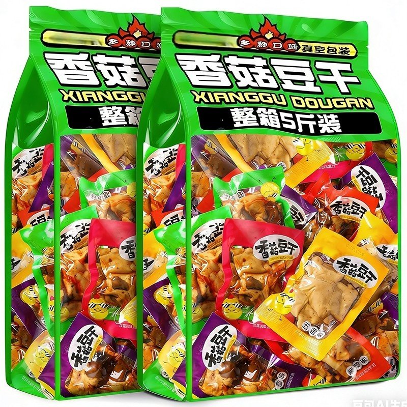 爆款香菇豆干麻辣零食五香豆腐干辣条办公小吃休闲零食混合小包装