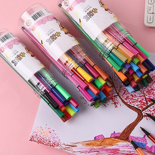 幼儿园小学生专用水彩笔可水洗无毒24涂色笔12色智力高颜值创意