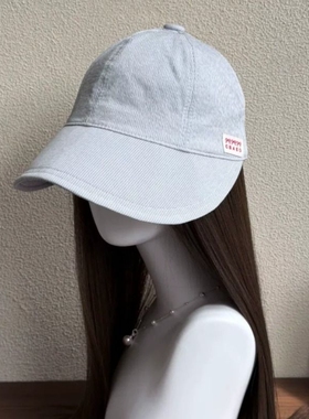 巨显脸小的渔夫帽帽子！淡粉色大帽檐鸭舌女春夏百搭遮阳TZ条纹