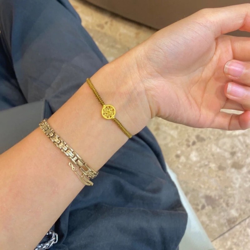 韩国时尚复古编织手绳沙金镂空繁花配件闺蜜情侣手链,饰品/流行首饰/时尚饰品新,手链,淘宝优惠券,粉丝福利购,淘宝优惠卷