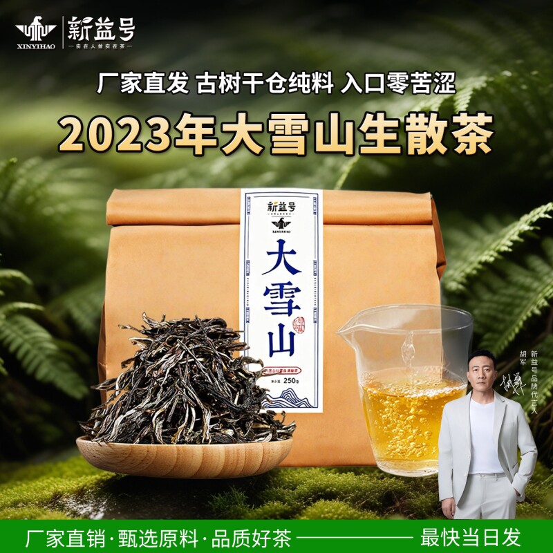 新益号2023年大雪山古树茶春茶生普洱茶散茶散装茶叶临沧茶口碑
