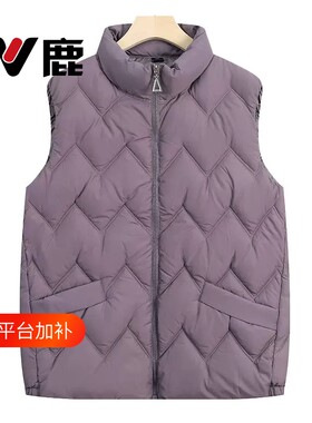 妈妈冬装背心外套宽松夹层棉马甲