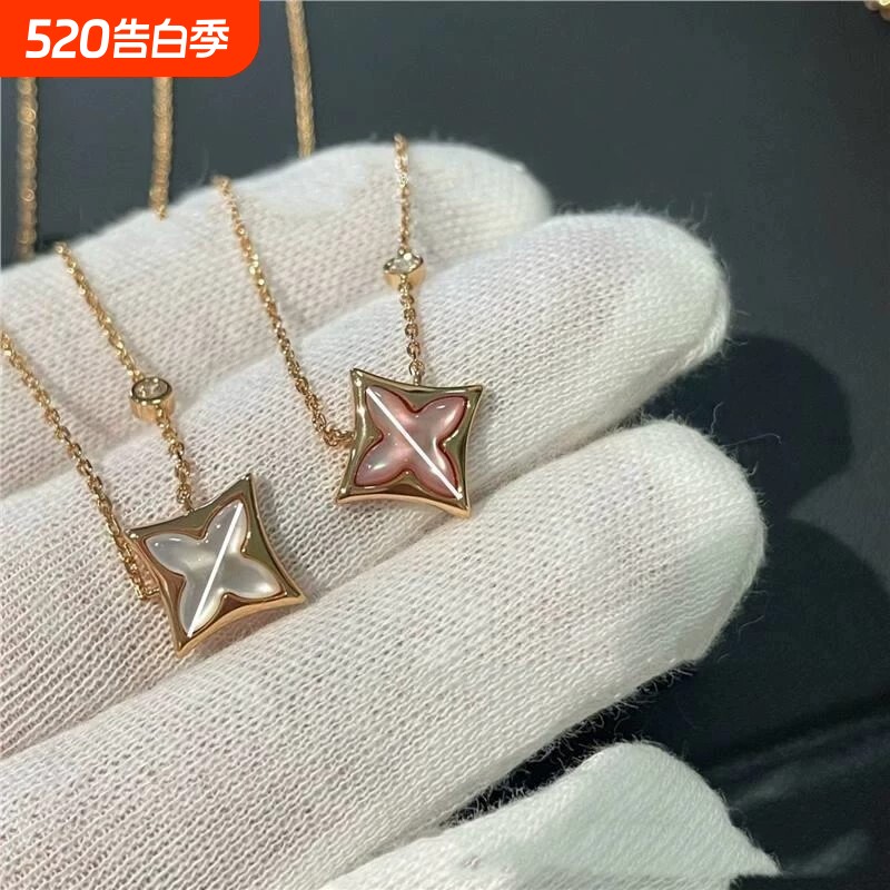 四叶草驴家新款四花五花手链项链女名媛镀玫瑰金小众手链一件代发