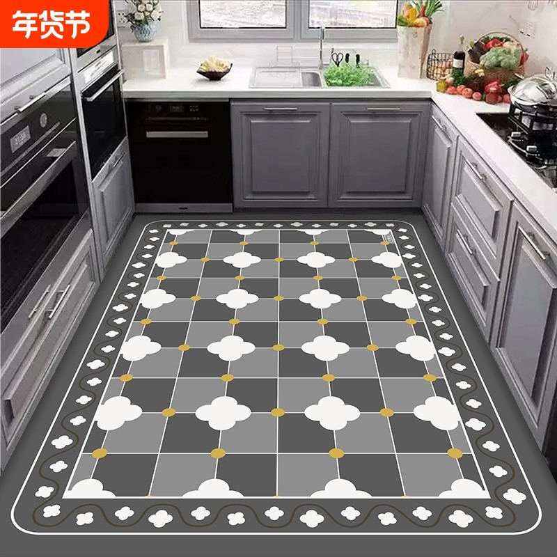 简约现代款硅藻泥家用吸油厨房地垫浴室吸水速干地垫厕所门口防滑,居家布艺,厨房地垫,淘宝优惠券,粉丝福利购,淘宝优惠卷