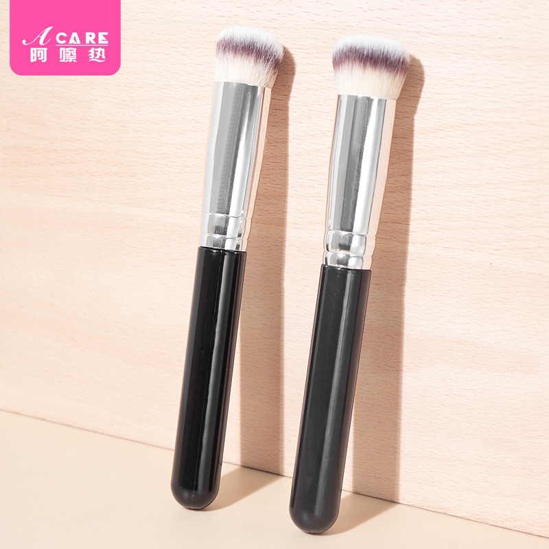 粉底刷BA1sn0-圆头遮暇刷便携装新手软毛化妆刷贴和肌肤服工具