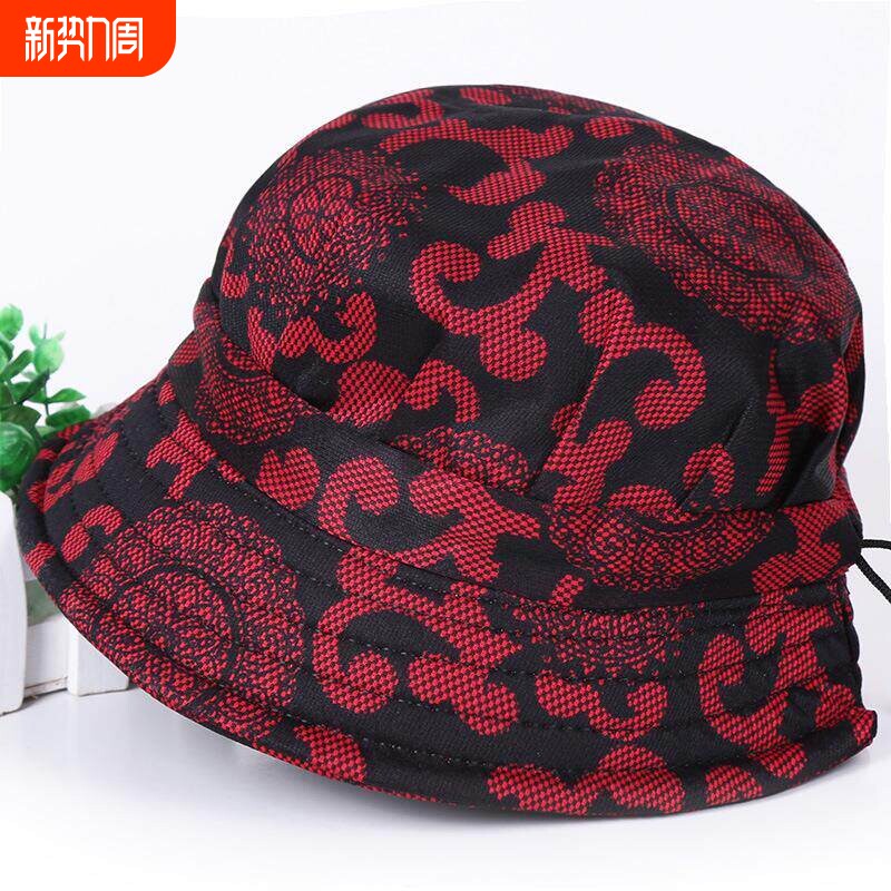 中老年妈妈遮阳盆帽老太太布帽薄老人帽子女奶奶春秋天女士渔夫帽