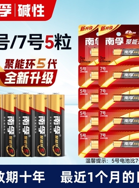 南孚电池7号5号电池七号五号空调电视儿童玩具遥控器鼠标闹钟小号AA聚能环碱性干电池官方旗舰店正品20粒批发
