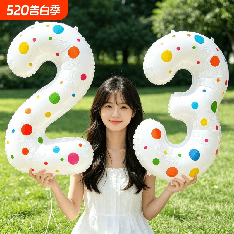 高颜值生日快乐气球装饰18岁女生派对场景氛围拍照道具背景墙布置