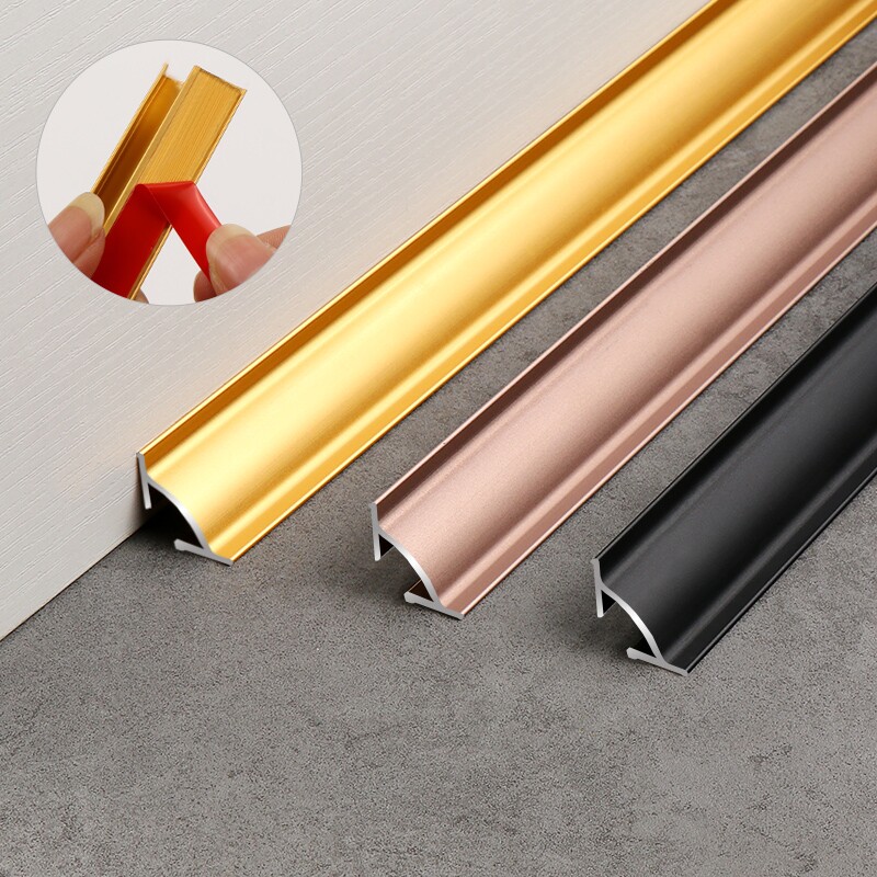 铝合金阴角装饰条吊顶墙角收口条顶角收边条自粘金属阴角线压边条