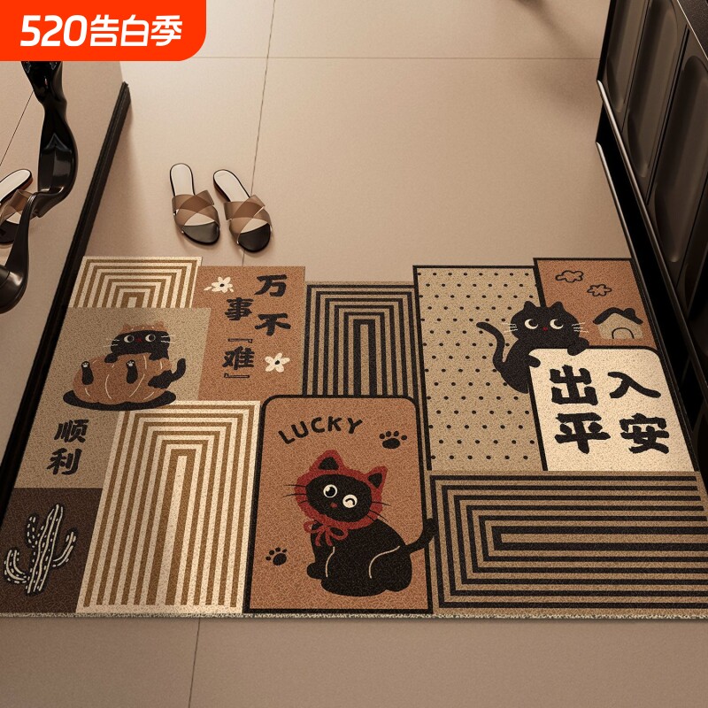 入户门地垫家用室内门口进门防滑丝圈脚垫耐脏入门地毯新款门垫子