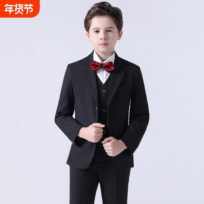 儿童演出服西服套装男童礼服花童小西装套装钢琴主持人西装外套