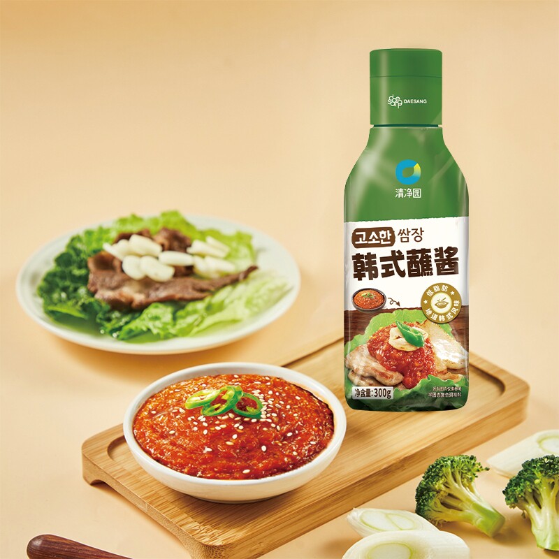 清净园 韩式蘸酱300g辣椒酱拌饭酱火锅烧烤烤肉蘸酱拌饭酱