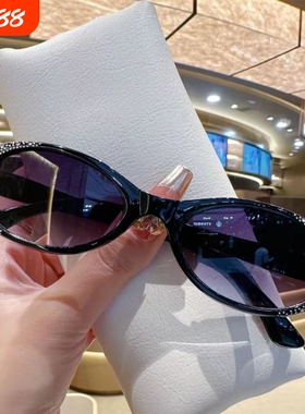 女士镶钻高清小众太阳镜时尚