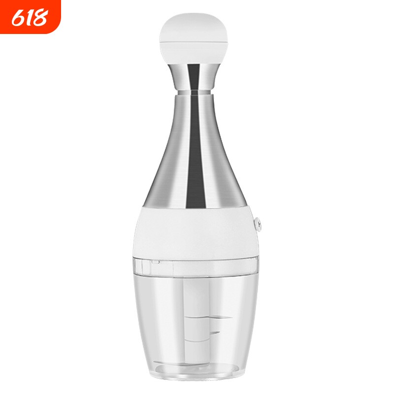304保龄球按压搅碎拉碎器家用厨房捣蒜器料理切菜器迷你蒜泥器
