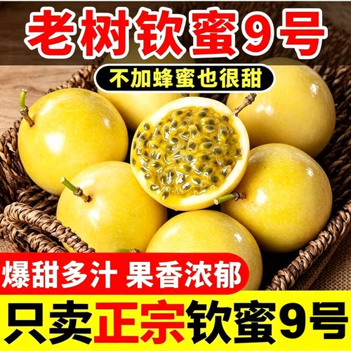 正宗钦蜜9号黄金百香果纯甜多汁
