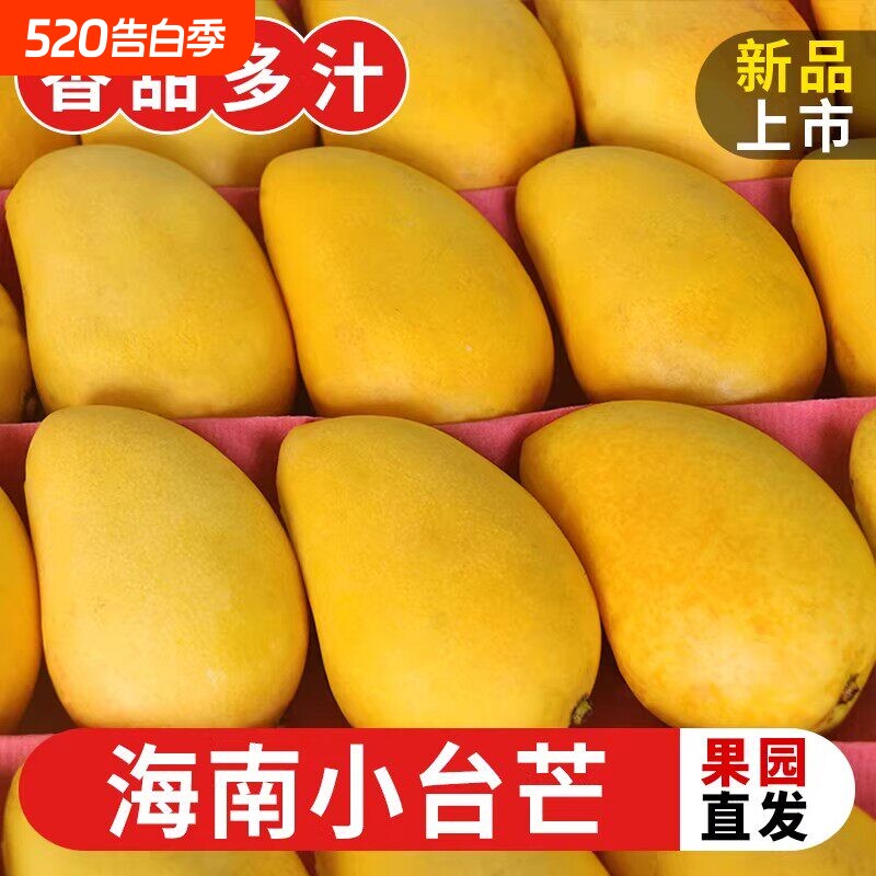 台农芒果新鲜小台芒当季特产热带水果现摘鸡蛋芒果整箱9斤