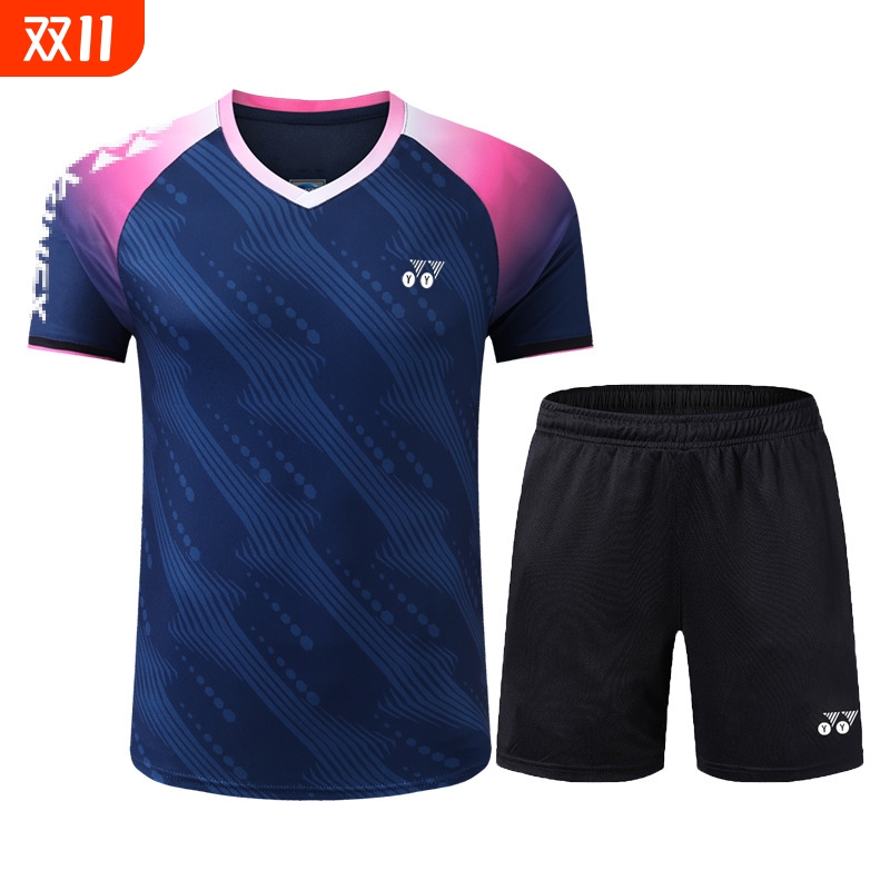 2025新款男女款羽毛球服短袖y速干y透气运动服训练服比赛专业套装