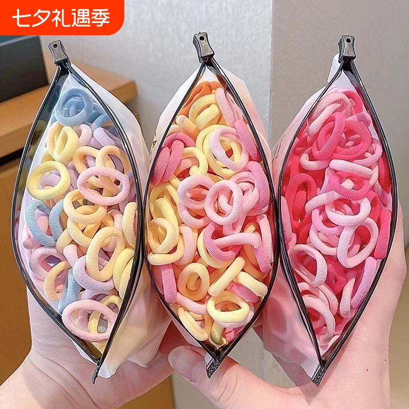 儿童皮筋橡皮筋发圈头绳扎头发毛巾圈头饰女童高弹力糖果色韩版