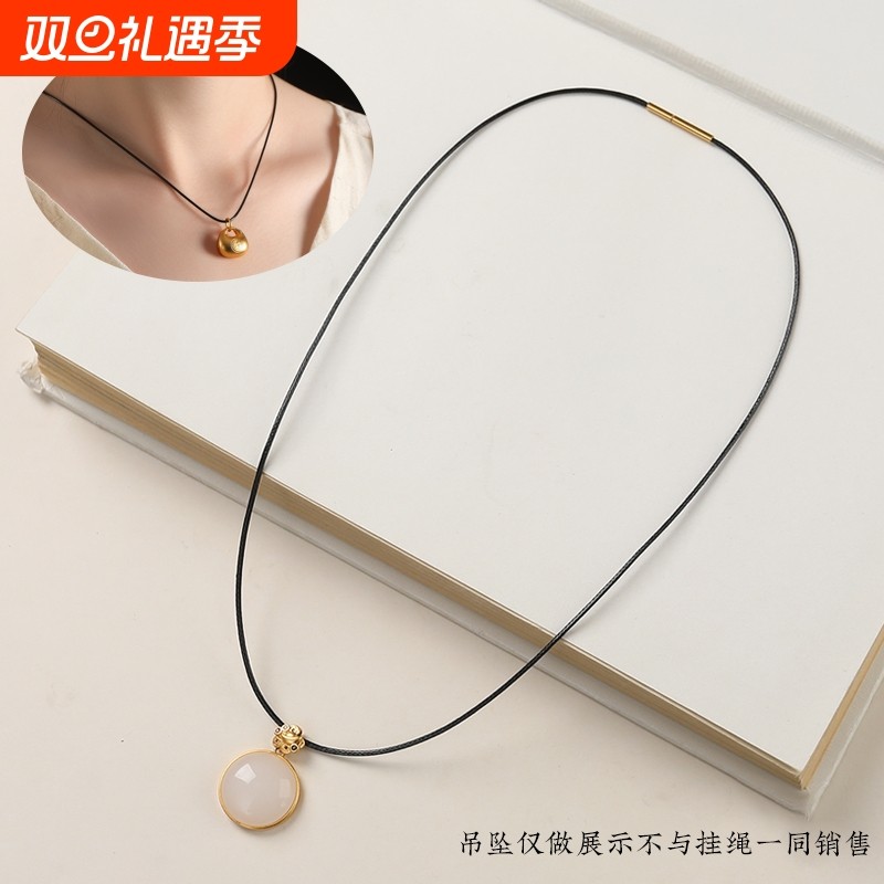 蜡皮项链绳子黄金吊坠挂绳男女挂件绳挂坠绳翡翠玉佩玉坠蜡绳编织