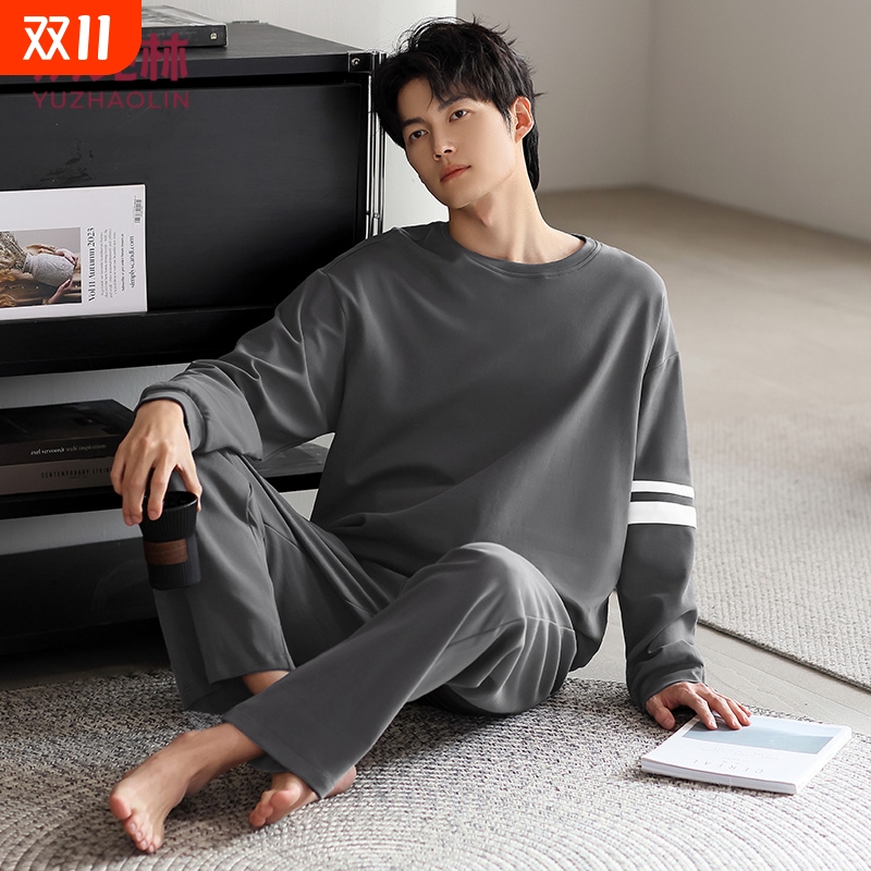 2025新款睡衣男士春秋季莫代尔运动春秋款男款家居服套装居家慵懒