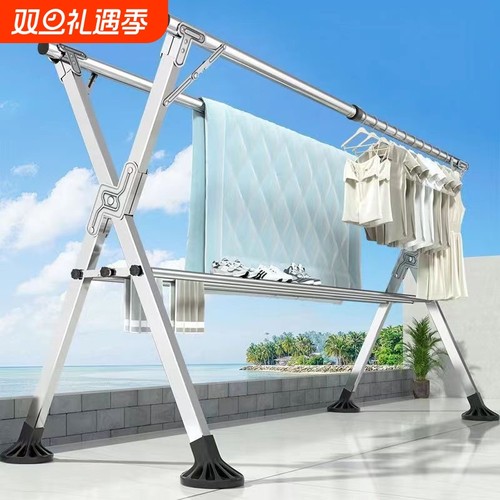 【全网爆款】可折叠晾衣架落地