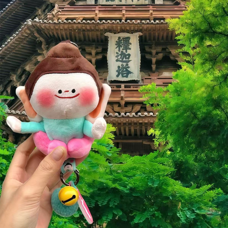 佛小伴正品山西大同好礼文创纪念品挂件莲花小佛毛绒玩偶新年