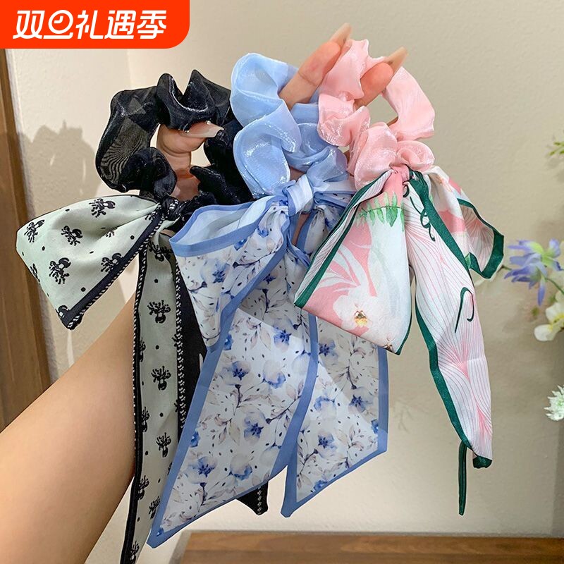 蝴蝶结发带女2026新款飘带头绳大肠发圈高级感扎头发皮筋发饰发绳