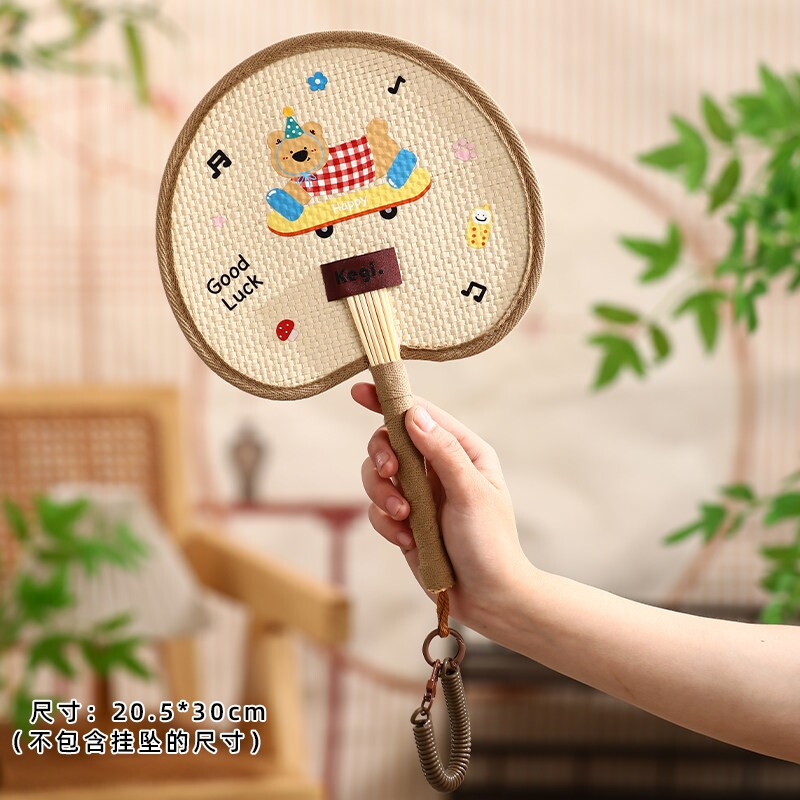 扇子驱蚊手工编织夏季老式手摇蒲扇婴儿夏天儿童芭蕉扇麦秆