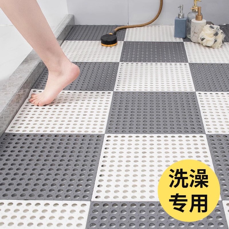浴室防滑垫淋浴房厨房卫生间脚垫厕所加厚隔水镂空地垫子全铺裁剪