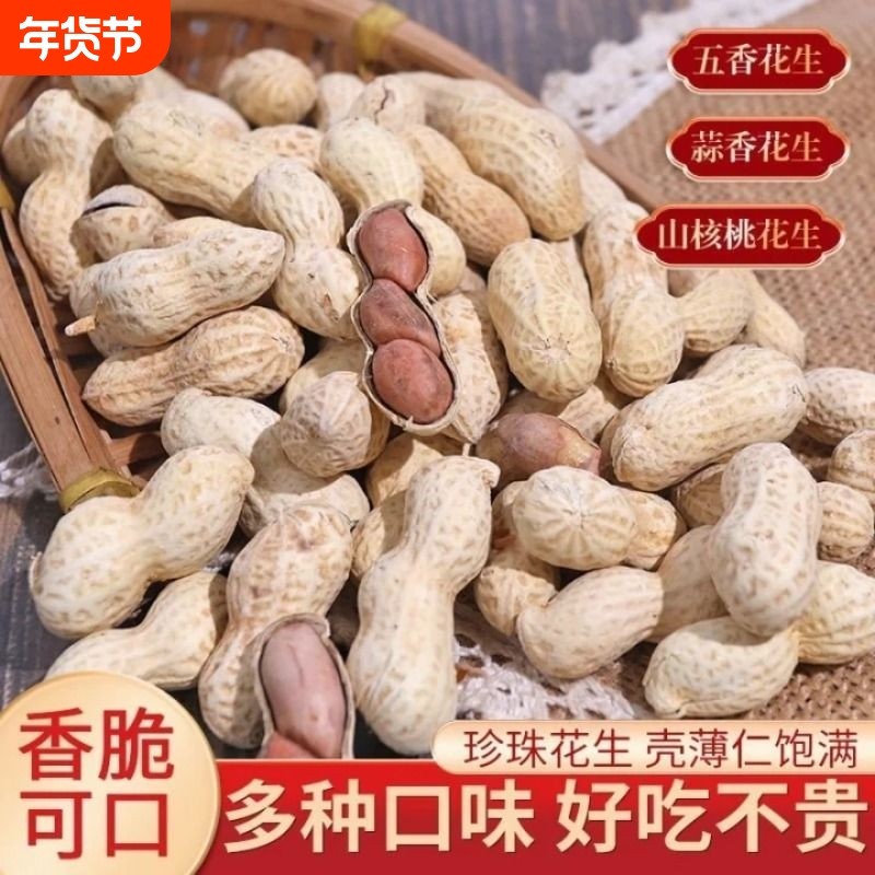 山核桃花生小包装批发陈皮蒜香炒货10斤箱袋装五香好吃水煮奶香味