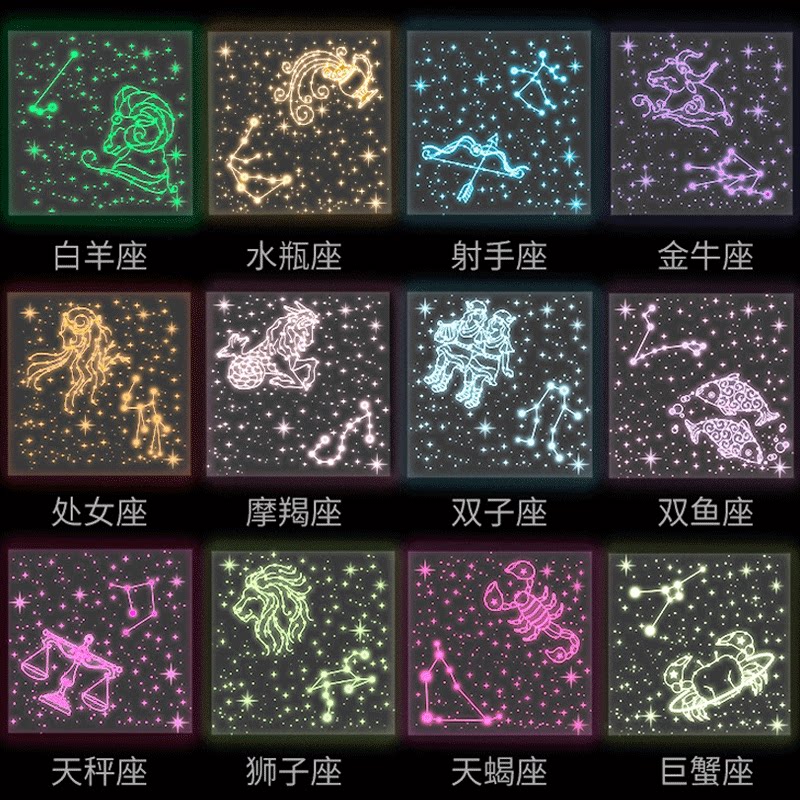 夜光折纸透明双面专用纸正方形大号学生叠千纸鹤星空星座手工星星
