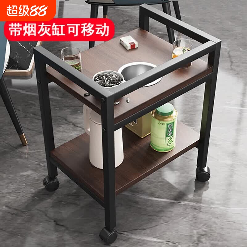 麻将桌茶几茶水架棋牌室专用边桌子边几茶台茶水柜可移动置物架