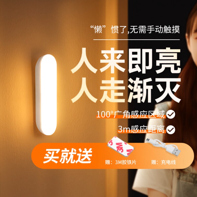 感应小夜灯人来即亮|千人加购图片