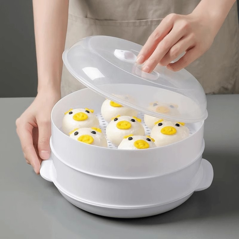 微波炉专用蒸笼食品级微波炉专用盖蒸盒加热盖子热菜的蒸笼