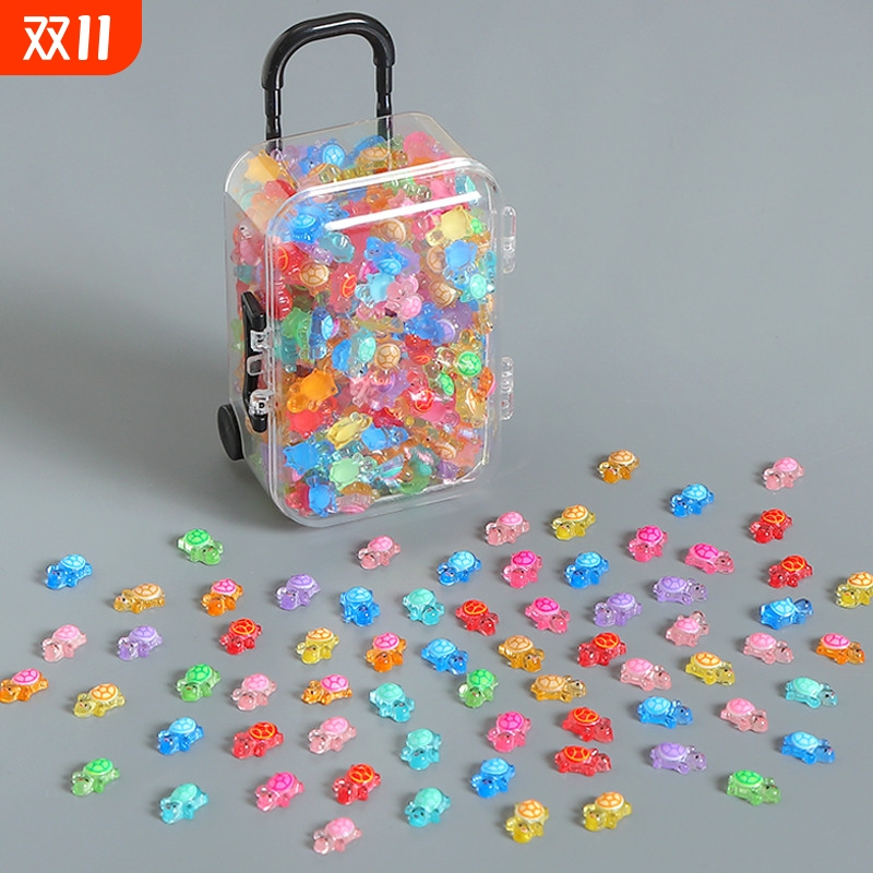 2025小乌龟夜光超级迷你可爱桌面小摆件装饰微缩玩具模型配件树脂