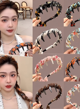 飘带发箍女2026新款高颅顶头箍日常外戴绑发编发发卡头饰波点黑色