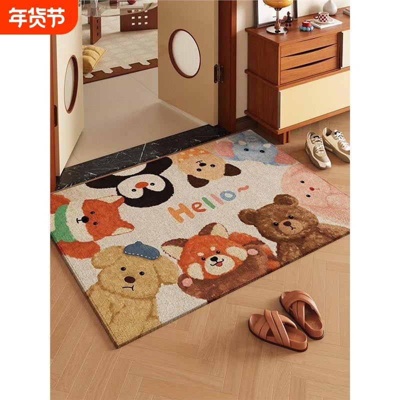 门口入户门地垫绒面毛绒专用脚垫可裁剪门垫防滑免洗地毯卧室玄关,居家布艺,入户地垫,淘宝优惠券,粉丝福利购,淘宝优惠卷