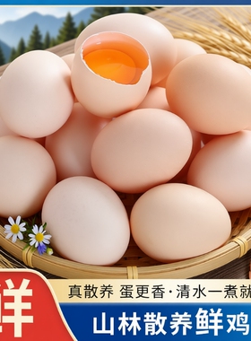 农家谷物鸡蛋新鲜正宗散养柴鸡蛋50枚笨鸡蛋土鸡蛋月子蛋精选