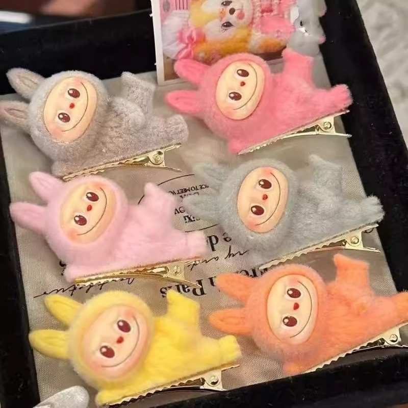 可爱爆款小公仔躺姿发夹女2025新款高端少女心侧边刘海夹鸭嘴夹女