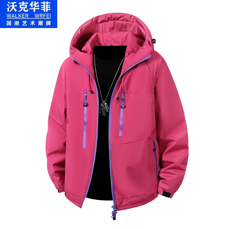 2025新款防风防水连帽夹克山系户外旅游露营骑行进藏登