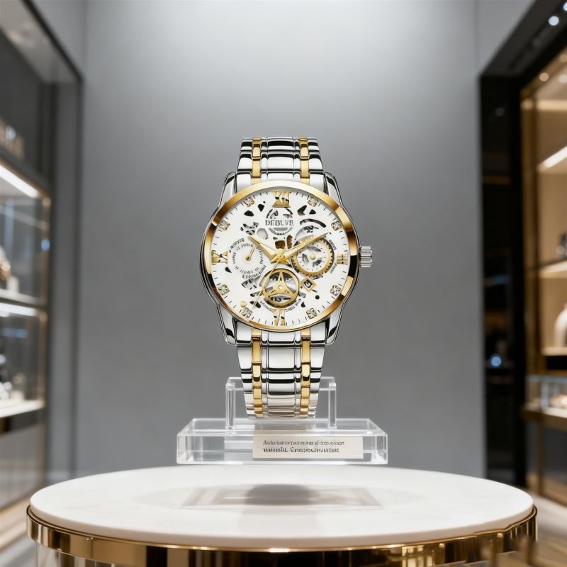 男款手表防水石英腕表高级感男士全自动非机械表正品名牌钢带商务