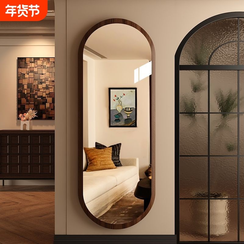 复古风全身镜家用客厅挂墙式穿衣镜入户玄关试衣镜中古风卧室镜子,住宅家具,穿衣镜,淘宝优惠券,粉丝福利购,淘宝优惠卷
