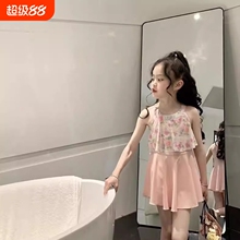 2025女童泳装套装儿童中大童公主裙子洋气休闲可爱甜美游泳衣连体