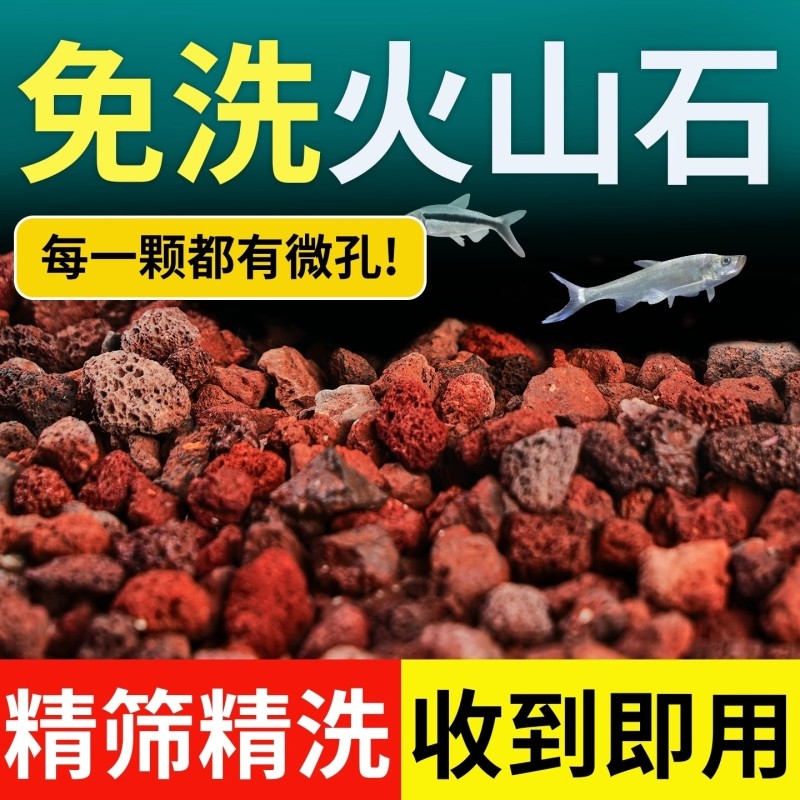 免洗火山石鱼缸专用造景底砂石头乌龟缸养鱼水草泥天然底部砂石
