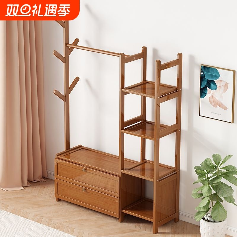 挂衣架卧室衣帽架落地立式家用多功能置物衣架子房间挂衣服网红款