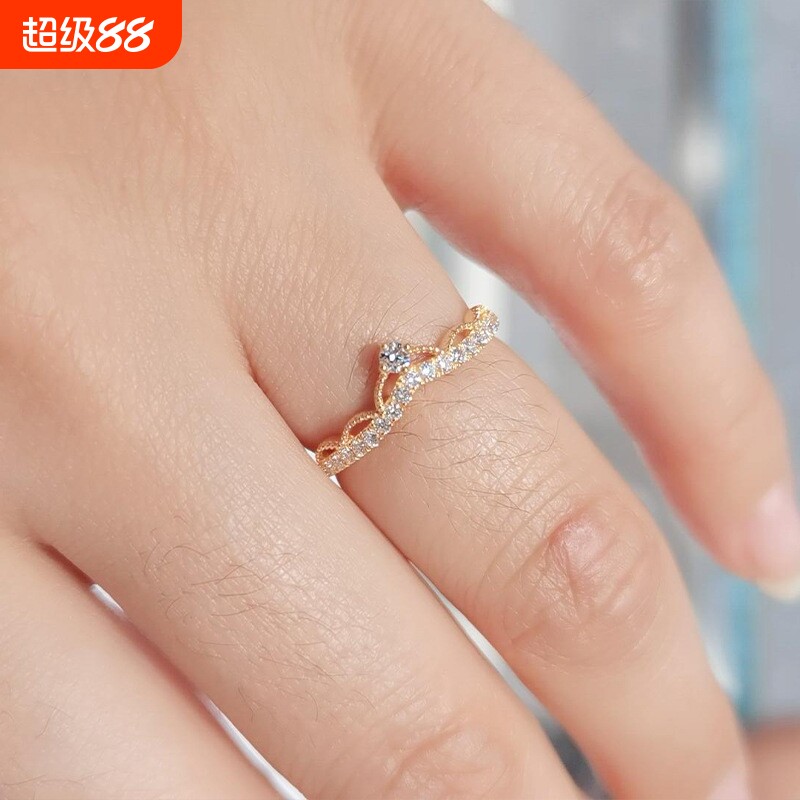 中古风时尚百搭皇冠戒指图片
