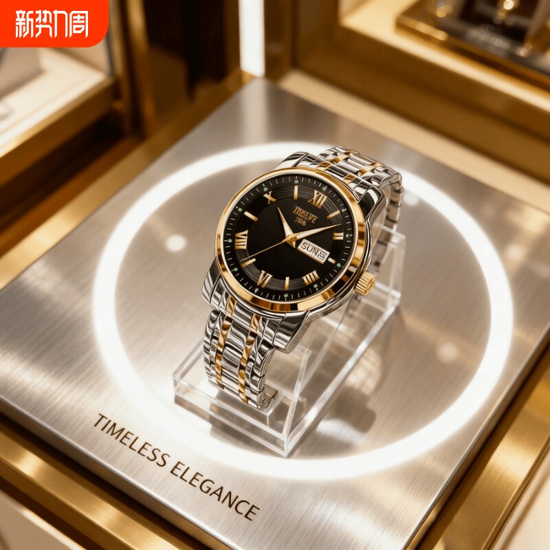 2024新款品牌手表男士非机械表全自动男款品牌防水商务钢表男生表
